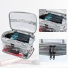 Unique Bargains Double Layer Makeup Bag Cosmetic Travel Bag Case Make Up Organizer Bag Clear Bags for Women 1pcs - 2 of 4