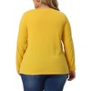 Agnes Orinda Women's Plus Size Long Sleeve Cross V Neck Fashion Casual T-Shirts - 4 of 4