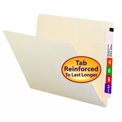 Smead End Tab File Folder Shelf-Master Reinforced Straight-Cut Tab 100 per Box 2X Pack of 100 Letter Size Manila 24110 