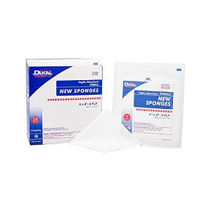 Dukal 6124 Non-Woven Sponges 4 in. x 4 in. (2 Pack) (Box of 25) - 1 of 4