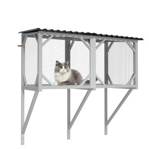 Gulches Wooden Cat Window Perch for Large Indoor Cats with Mesh Windows - 1 of 4
