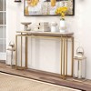 Costway 47" Faux Marble Top Console Table Modern Entryway Table with Anti-toppling Kit - image 4 of 4