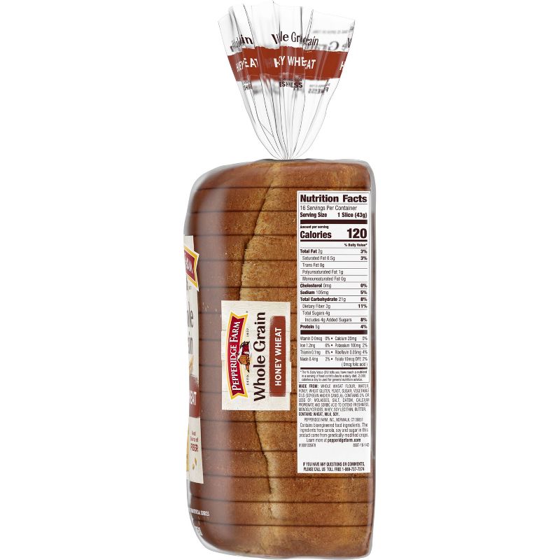 Pepperidge Farm Whole Grain Honey Wheat Bread - 24oz, 3 of 7