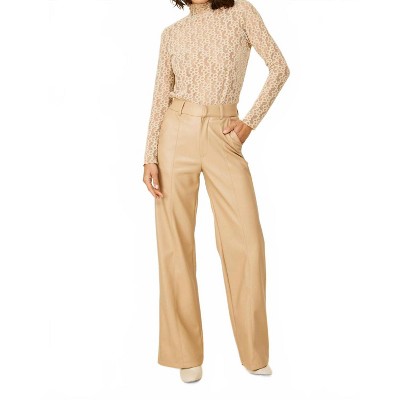 Women's Carmela Leather Pants - line and dot