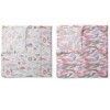 Jungle Safari Girls Lilac/Coral 2 pack Muslin Swaddling Blanket - 2 of 4