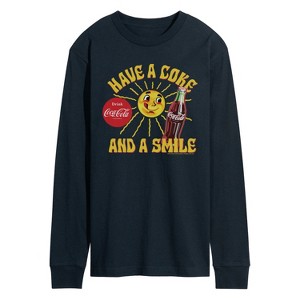 Men's - Coca-cola - Have A Coke And A Smile Long Sleeve Graphic T-Shirt - 1 of 3