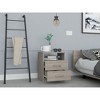 NicBex Nightstand with 2 Drawers,Modern Side Table with Metal Handles,Bedside Table for Bedroom,Living Room,White/Black/Gray - 4 of 4