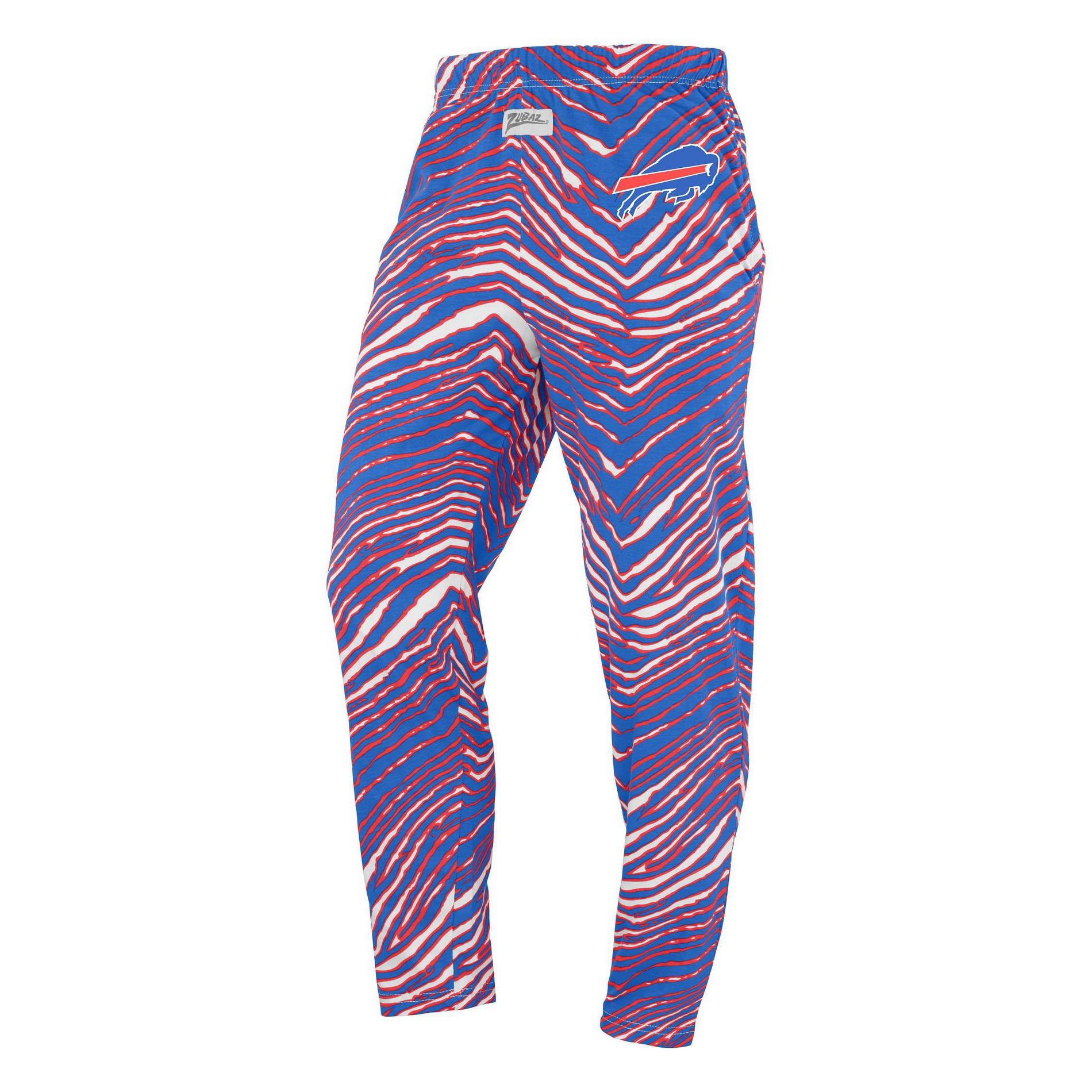 NFL Buffalo Bills Zubaz Men's Zebra Screen Print Pants
