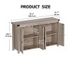 55 inch Modern Sideboard Buffet With Adjustable Shelf, 4 Barn Door Accent Wood Console Table, TV Console, Media Console Cabinet With Storage - 2 of 4