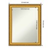 Amanti Art Colonial Embossed Gold Petite Bevel Wood Bathroom Wall Mirror 27.5 x 21.5 in. - 4 of 4