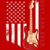 Men's Design By Humans Best Dad Ever Guitar and Flag By MINHMINH T-Shirt - 2 of 2