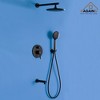 CASAINC 5-Spray Patterns 9.5 in. Tub Wall Mount Dual Shower Heads in Spot Resist - 2 of 4