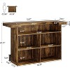 Tribesigns 70.9-Inch Modern 4-Tier Bar Table Home Bar Cabinet with Glass Holder and Black Footrest - 3 of 4