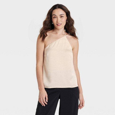 One shoulder tank top hotsell