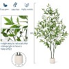 Artificial Eucalyptus Tree,Olive Tree,Artificial Plants Indoor, Suitable for Home Office Living Room,Slender Leaves,Fake Artificial Plant with Pot - 3 of 4