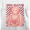 My Hero Academia Anna Scervino Portrait Women’s White Crew Neck Short Sleeve T-shirt - 2 of 4