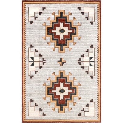 Nuloom Avya Boho Medallion Pet Friendly Machine Washable Area Rug