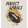 "Perfect Spirals" Flaming Football Adult Long Sleeve Hoodie - 2 of 2