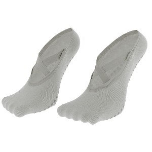 Unique Bargains Women's Short Cross-Strap Yoga Five Toe Socks 1 Pair - 1 of 4