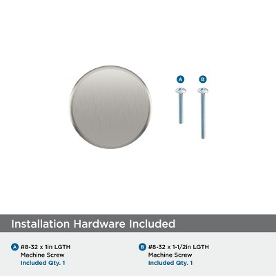 Satin Nickel and Oil-Rubbed Bronze Round Cabinet Knob