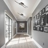 LLHZSY Modern Flush Mount Ceiling Light Fixture 18" Wide 3-Light Curved LED Fixture for Bedroom Kitchen Living Room Home-6000K,Black - 4 of 4