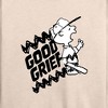 Women's - Peanuts - Good Grief Split Lightweight French Terry Wide Neck Long Sleeve Shirt - 2 of 4