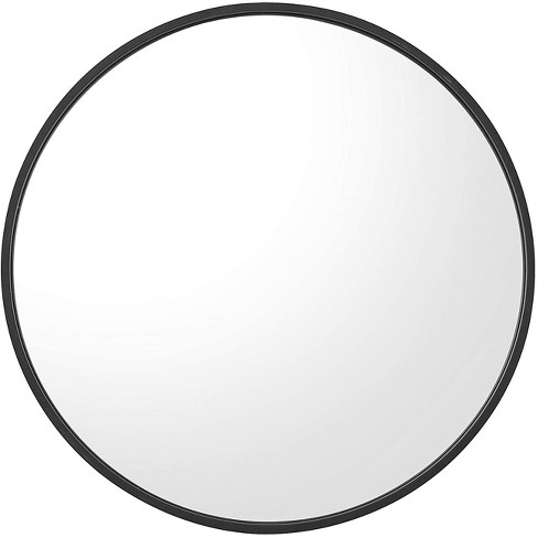 Kinger Home 32-inch Black Circle Wall Mirror Round Wall Mirror For ...