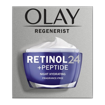 Olay Regenerist Retinol 24 + Peptide Night Face Moisturizer Cream - 1.7oz