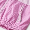Toddler Girls' Solid Colorblock Full Zip Windbreaker Jacket - Cat & Jack™ Pink/Purple - 4 of 4