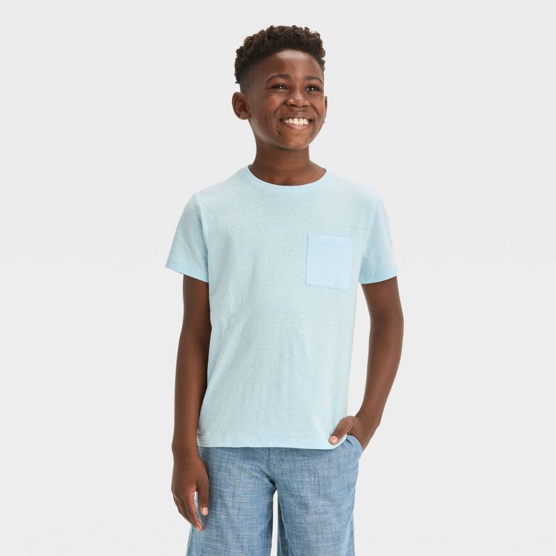 Boys' Short Sleeve Heathered T-Shirt - Cat & Jack™, 1 of 5