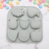 Unique Bargains Candy Moulds 8-Cavity Grape Strawberry Pear Candy Mould Hand Wash Gray 6.81"x6.5"x0.87" 1 Pc - 2 of 4