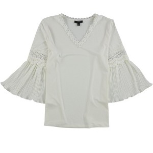 Alfani Womens Crochet Trim Pullover Blouse - 1 of 1