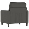 vidaXL Plush Velvet Sofa Chair - Single Seater Armchair Lounge Seat in Dark Gray for Living Room, Lounge Area, Bedroom - 4 of 4