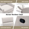 PAGED Modern Upholstered Rocker Accent Chair Swivel Recliner Chair with Tall Back for Living Room, Reading Room - 2 of 4