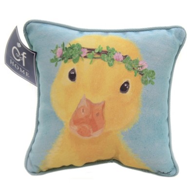 Home Decor 8.0" Clover Duckling Pillow Mini Square Chick Decorative  -  Decorative Pillow