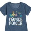 - Peanuts - Flower Power Graphic Short Sleeve Fleece Dress - 2 of 4