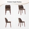 COZONY Linen Dining Chairs Set of 2, Upholstered Fabric Side Chairs with Wing Backrest, Thick Cushions & Wood Legs for Dining Room, Living Room - 3 of 4