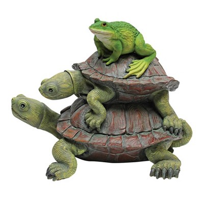 Design Toscano In Good Company, Frog And Turtles Statue