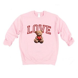 Simply Sage Market Women's Graphic Sweatshirt Love Bear - 1 of 4