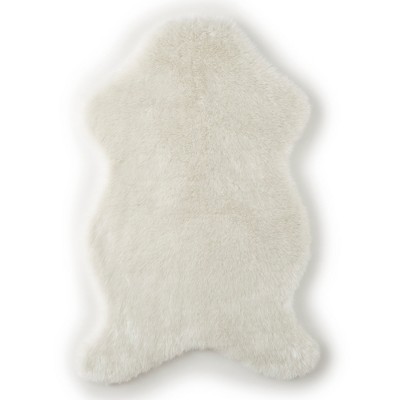 Image of Faux Fur Shaped Throw - Cream - Levtex Baby