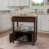 Linon Lennix Kitchen Cart Brown - 3 of 4