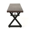 Modern Outdoor Dining Bench Aluminum-Christopher Knight Home - 3 of 4