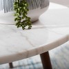 Maja Round Marble Coffee Table - Marble/Walnut - Safavieh - 2 of 4