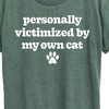 Women's - Instant Message - Victimized By My Cat Short Sleeve Graphic T-Shirt - 2 of 4