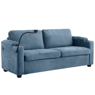 GlasFlength Seating Sets, Timeless Design, Sectional Couch, Ideal for Family Comfort, Blue, 72.8"*30.7"*33"