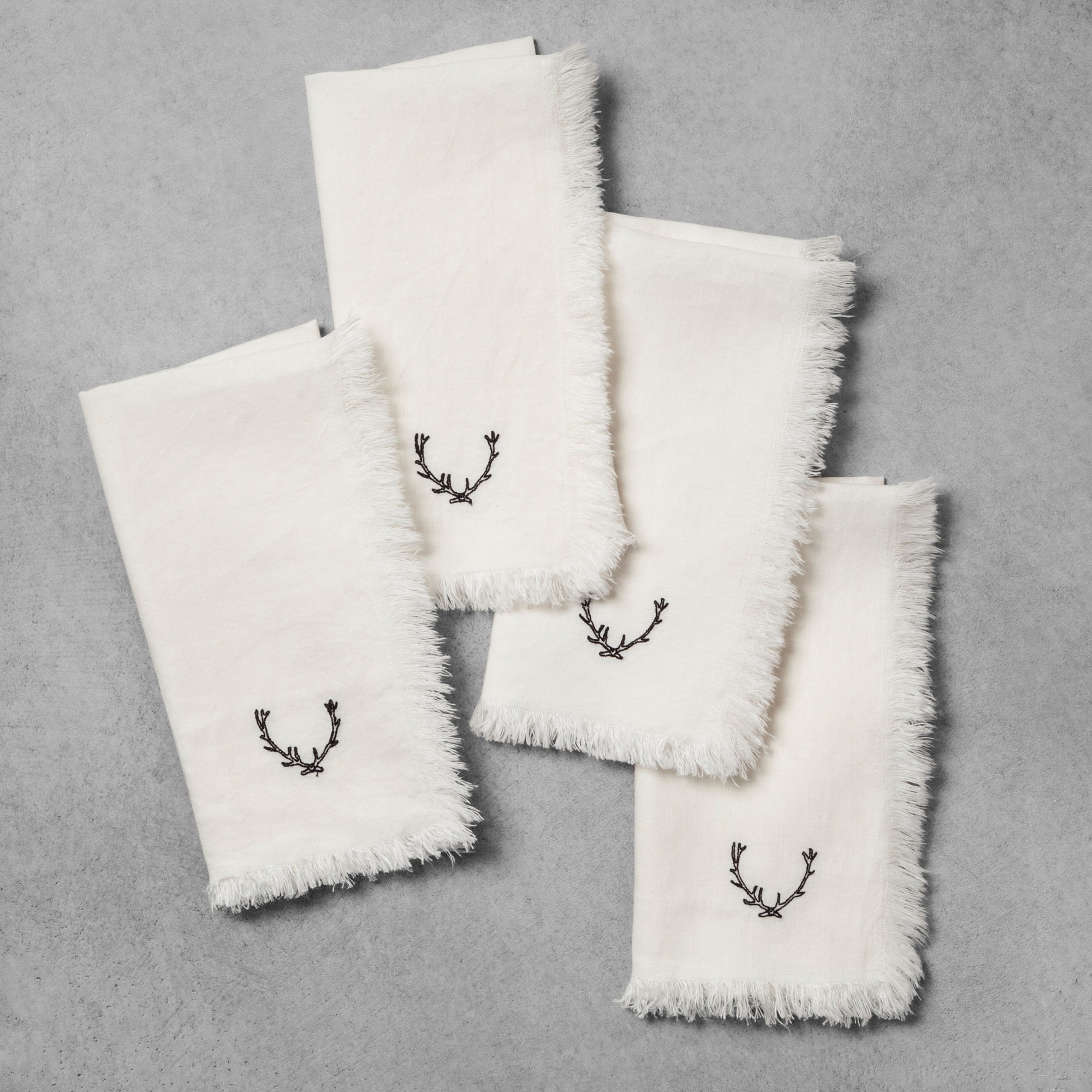 Napkin Set of 4 Antler - Sour Cream - Hearth & Hand with Magnolia thumbnail