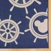Disney by Gertmenian 7'8"x10' Mickey Mouse Maritime Flatweave Indoor Outdoor Accent Rug Navy: Woven Polypropylene, Hose Clean - 2 of 4