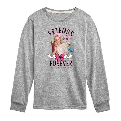 JoJo Siwa Friends Forever Long Sleeve Graphic T-Shirt - Athletic Heather - 3T