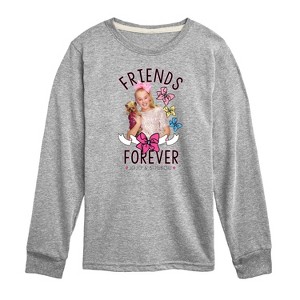 JoJo Siwa Friends Forever Long Sleeve Graphic T-Shirt - Athletic Heather - 3T - 1 of 3