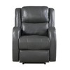 Faux Leather Power Recliner Chair 1pc, Modern Living Room, Solid Wood Frame, Plush Seating, One-Touch Adjustable - 2 of 4